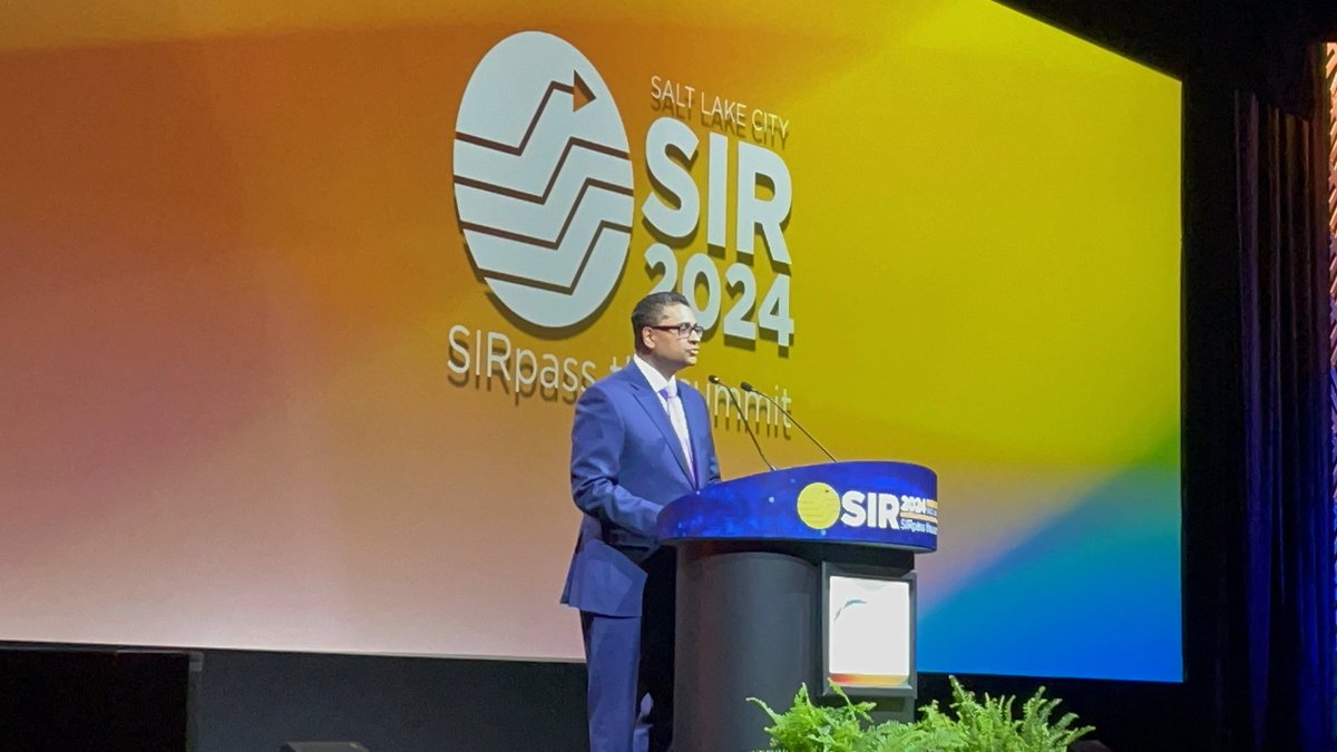 #SIRFoundation: Congratulations Suresh Vedanthem, MD, FSIR, this year's Leader in Innovation Award winner! #SIR24SLC