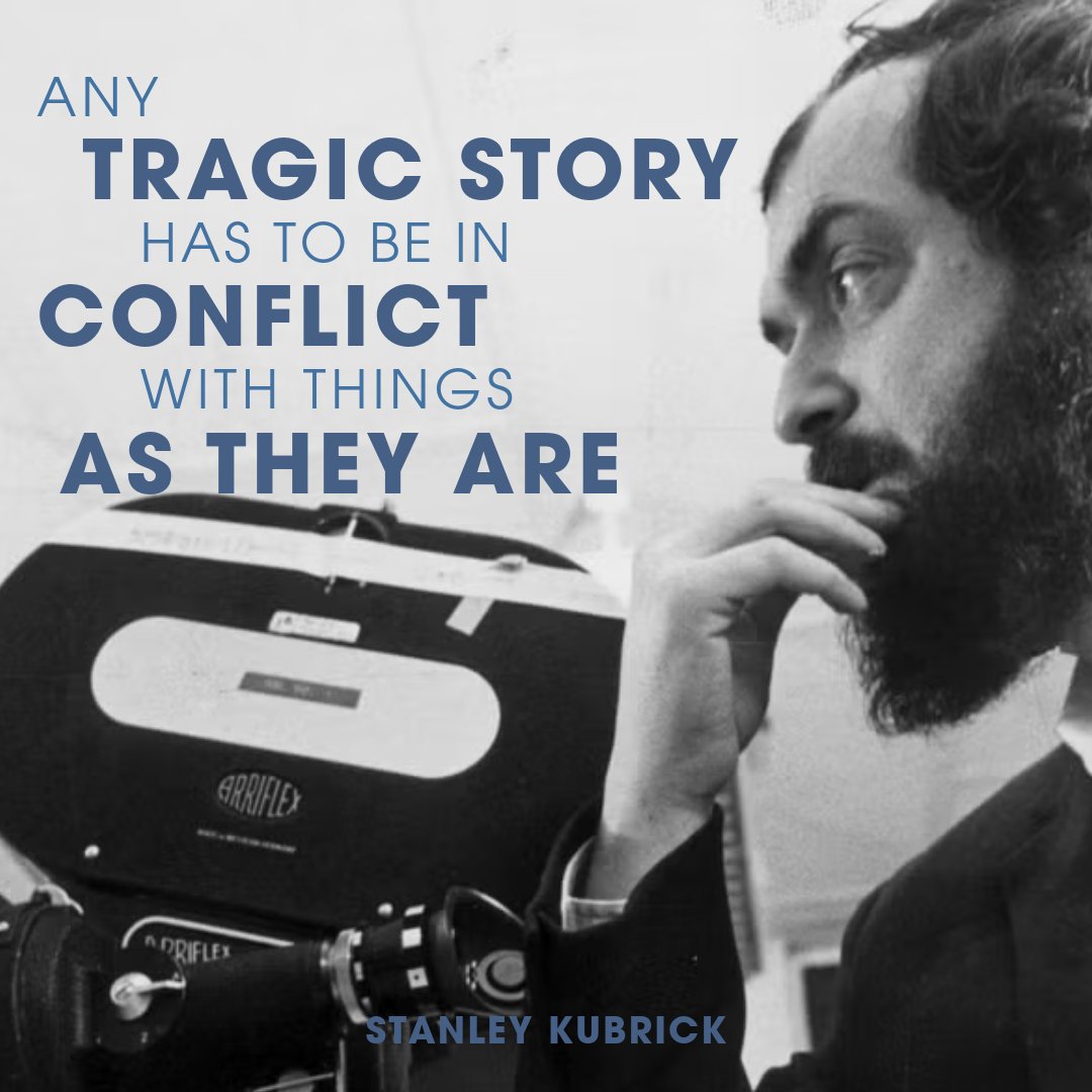 “I’ve got a peculiar weakness for criminals and artists. Neither takes life as it is. Any tragic story has to be in conflict with things as they are.” - Stanley Kubrick #KubrickQuotes