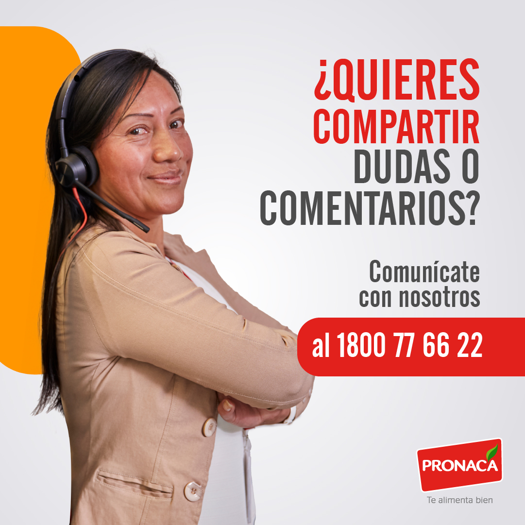 ¿Tienes alguna pregunta sobre nuestros productos? No dudes en llamarnos al 1800 77 66 22. 📞 Estaremos encantados de responder todas tus dudas y escuchar tus comentarios. ¡Tu opinión es importante para nosotros! #AlimentarBien #Pronaca #PronacaEcuador