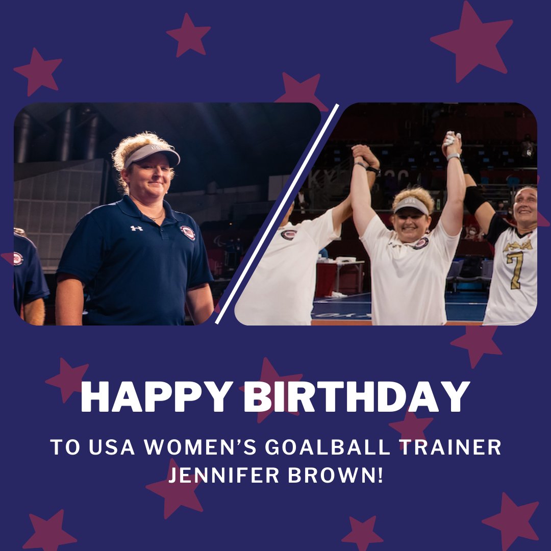 Wishing a happy birthday to USA Women's Goalball Trainer Jennifer Brown, thanks for all you do!