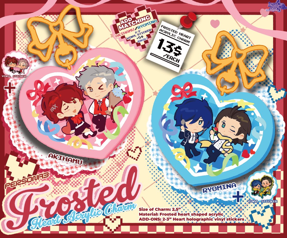 ✨ MY SHOP IS OPEN!!! ✨
[rts very appreciated]💕

✨New Persona 3 merch + my protagonist charms are available for pre-order 💥

 🍓Pre-orders open from 
March 24 - April 6! 

🍓Link is in bio + replies!