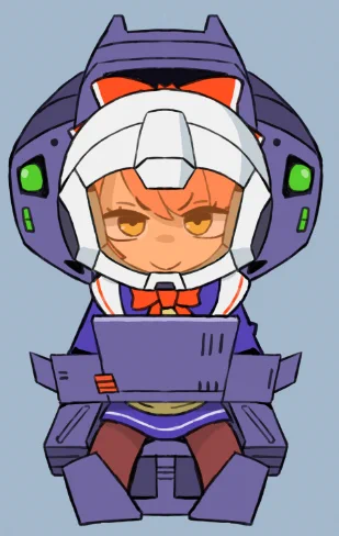 依頼絵①νガンダム&田中パル子さん 