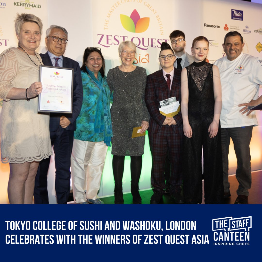ICYMI: The Tokyo College of Sushi and Washoku was celebrating with Phoebe Tuttle, Beth Brewster, Joe Defries & Andy Gabbitas on winning the 2024 Zest Quest Asia crown 👑 🤝 @ZestQuestAsia shared their news to TSC using their Premium Supplier Profile 🔗 bit.ly/3PxWEDW