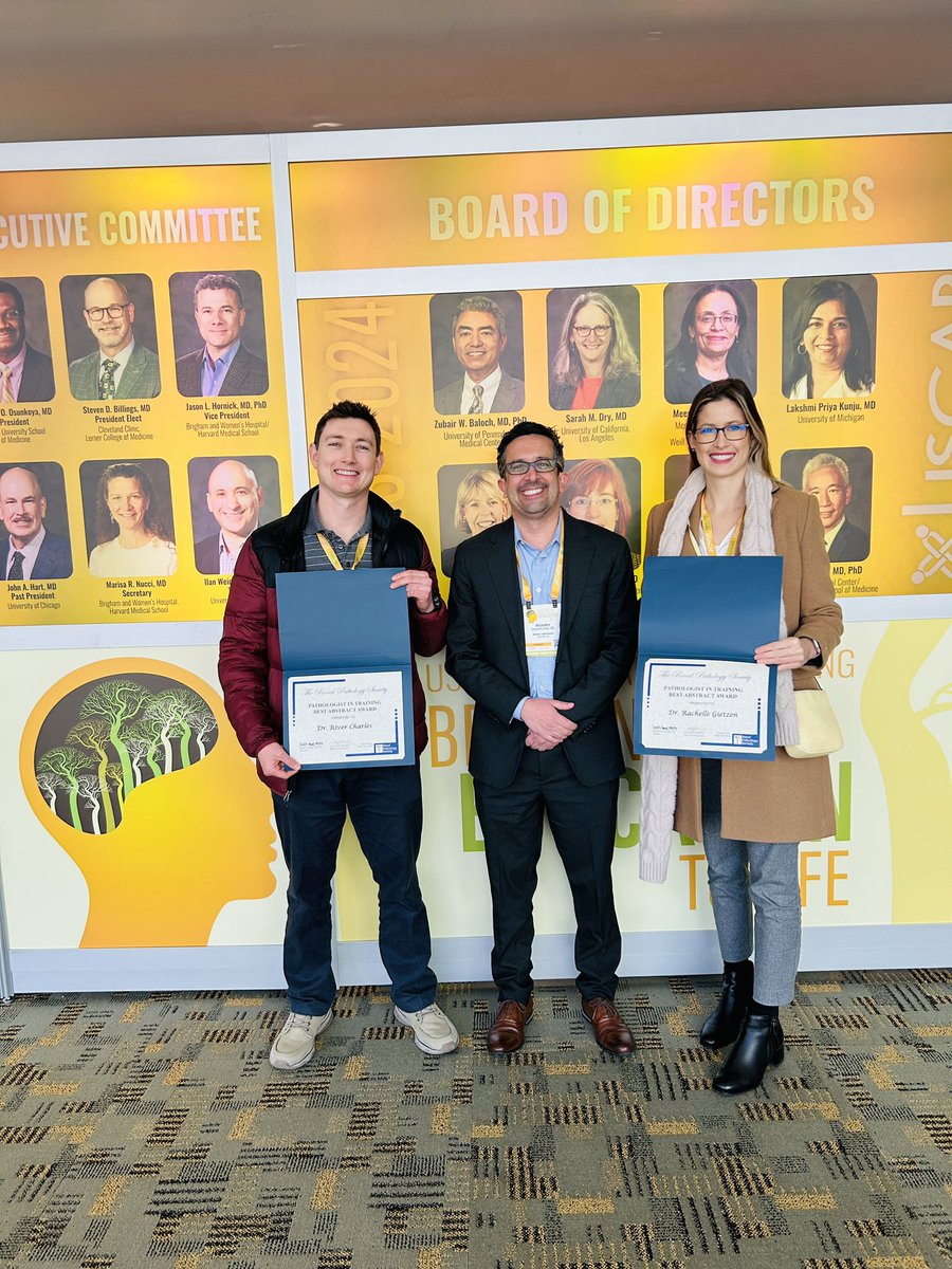 RachGietzen's tweet photo. Thank you to the Renal Pathology Society for our research awards! And to @arkanalabs for helping us achieve this.  Tomorrow I’ll be sharing how we’ve used MPO staining to characterize immune deposits in Crescentic Glomerulonephritis.  #USCAP2024 #renalpathology @Renalpathsoc https://t.co/rdgJOnXmAr