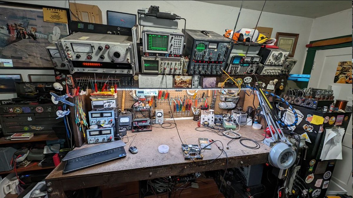 I spent the last couple of days cleaning out the shop. I had a couple pieces of test equipment on the bench I was never using, so I put them away, and plugged in a couple variable regulated power supplies that I was using a lot. Got a 1961 Zenith Royal 500H on the bench first.