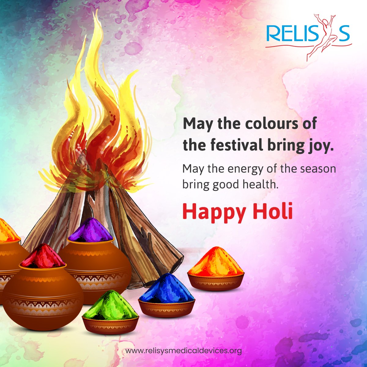 Happy #Holi! May the #colours of the #festival bring #joy! #happyfestivities #holi #festivalofcolours #togetherness #relisysmedicaldevices #structuralheart #drugelutingstents #catheters #interventionalcardiology #cardiologyinnovations @relisysmedical