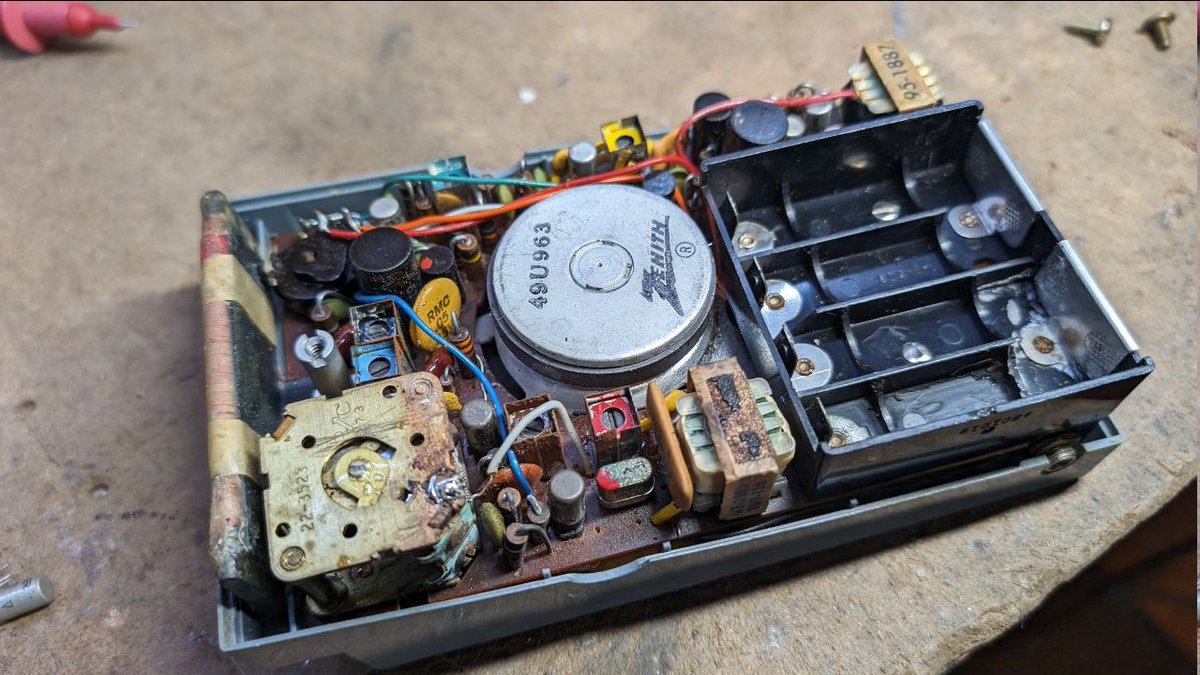 The radio has an unusually large speaker for a transistor radio of the day, and it does really sound good.
