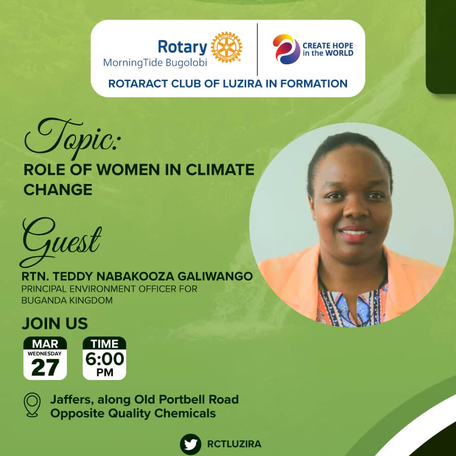 *X (formerly Twitter): twitter.com/RCTLuzira?t=BW… Join in on the role of women in climate change.