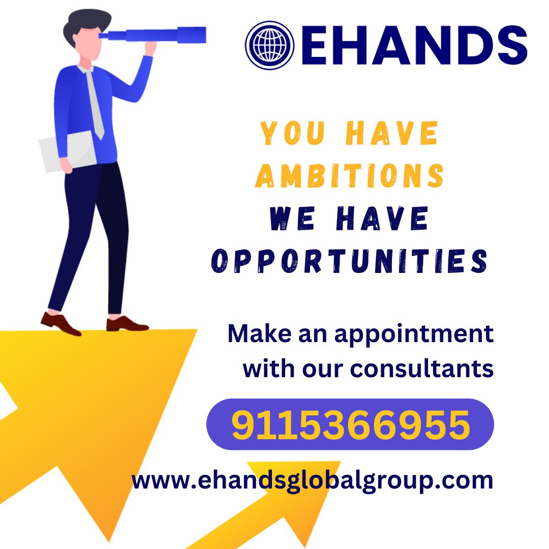 Unlock your ambitions with our endless opportunities! At Ehands Global Group, we believe in empowering your dreams with the perfect platform. Let's embark on a journey of growth, innovation, and success together. #Ehands #EhandsGlobalGroup #ManagementConsulting #AmbitionsRealized