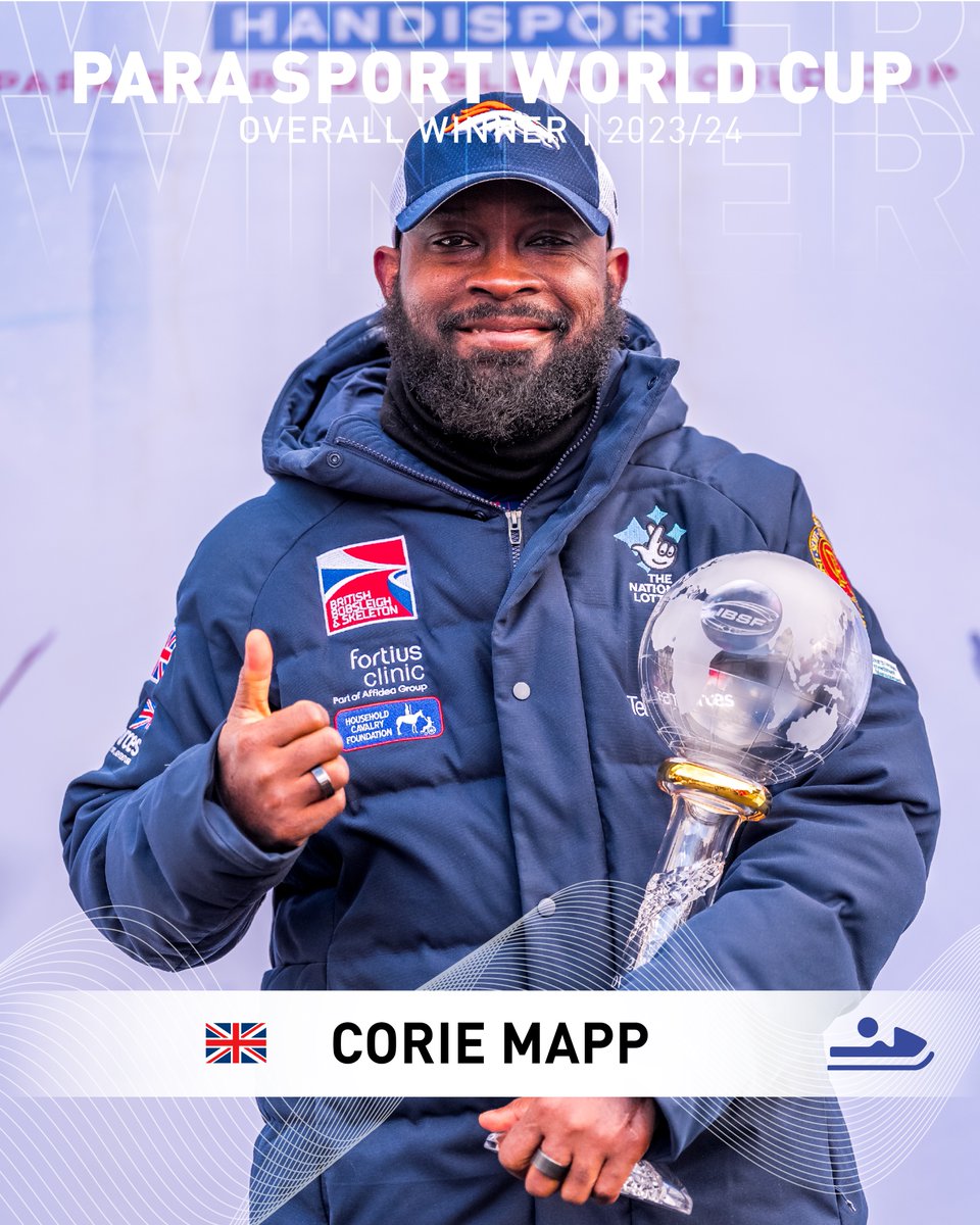 Para Sport Overall World Cup WINNER in Para Bobsleigh - Corie Mapp 🏆✨🇬🇧 #IBSF100 #ready2slide #slidingtogether