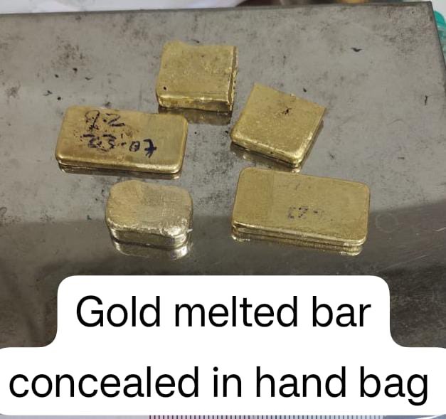 On 22-24, Mar, 24, Airport Commissionerate, Mumbai Customs Zone-III seized over 4.75 Kg Gold valued at 2.77 Cr across 5 different cases. Gold was recovered from an airport retail outlet staff, concealed on the body of pax, hand bag.