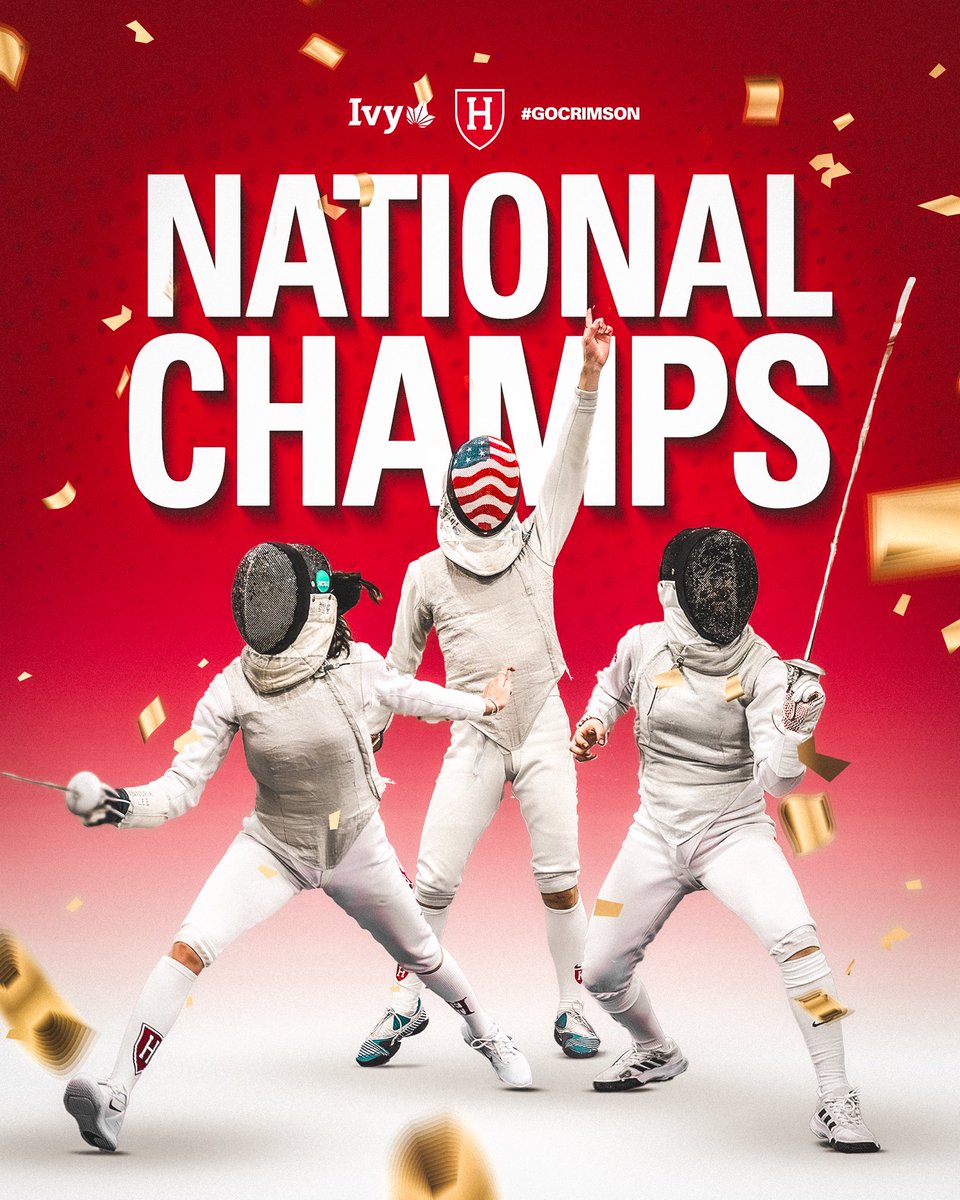 🏆𝙉𝘼𝙏𝙄𝙊𝙉𝘼𝙇 𝘾𝙃𝘼𝙈𝙋𝙄𝙊𝙉𝙎🏆 For the second time in program history, the NCAA Fencing National Championship is coming home to Cambridge! 👏 #GoCrimson