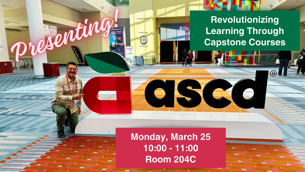 Hang in till Monday everyone! Come learn about capstone courses at #ASCD24 @ASCD