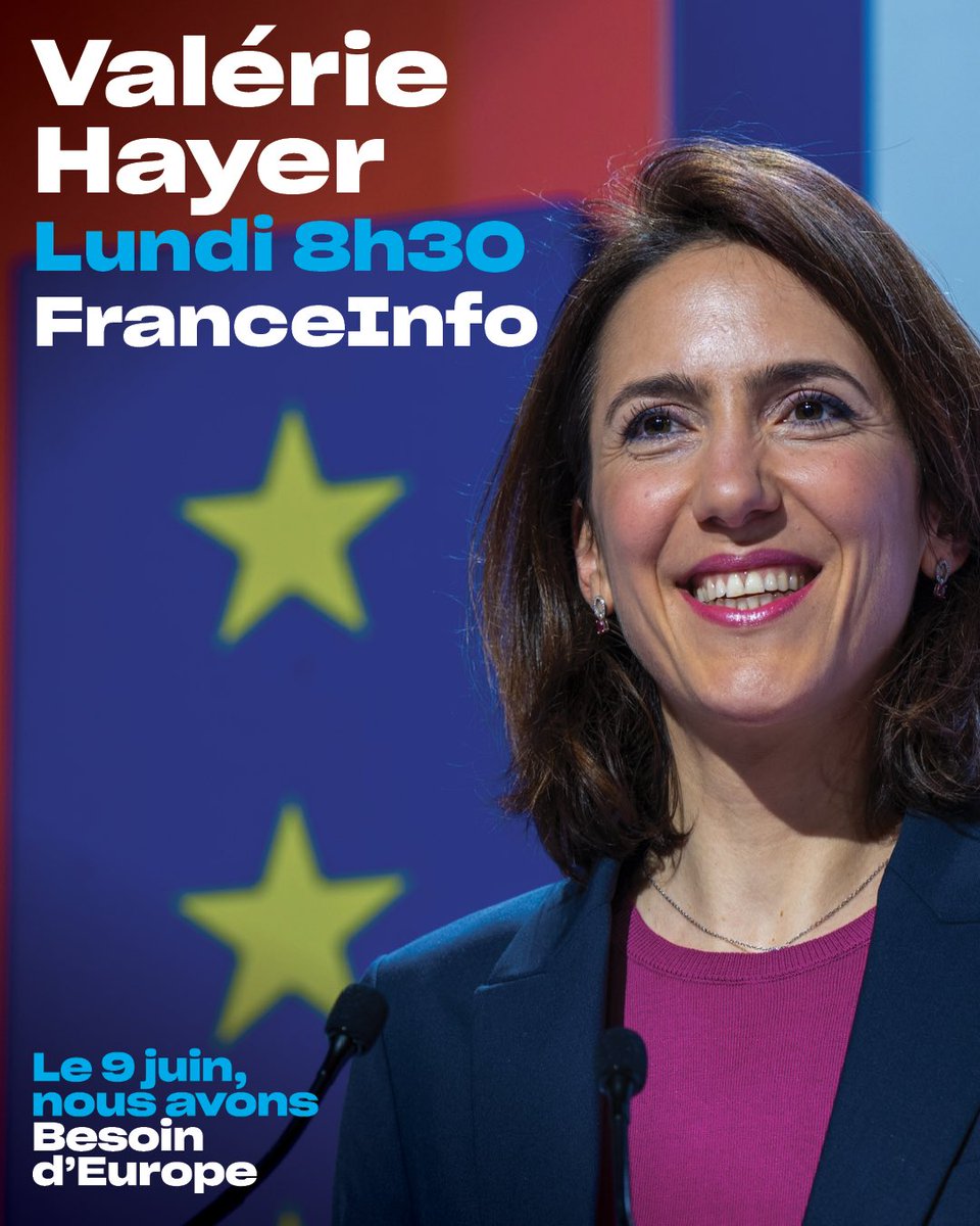 Je serai à 8h30 l’invitée de la matinale de @franceinfo. À demain ! 😊