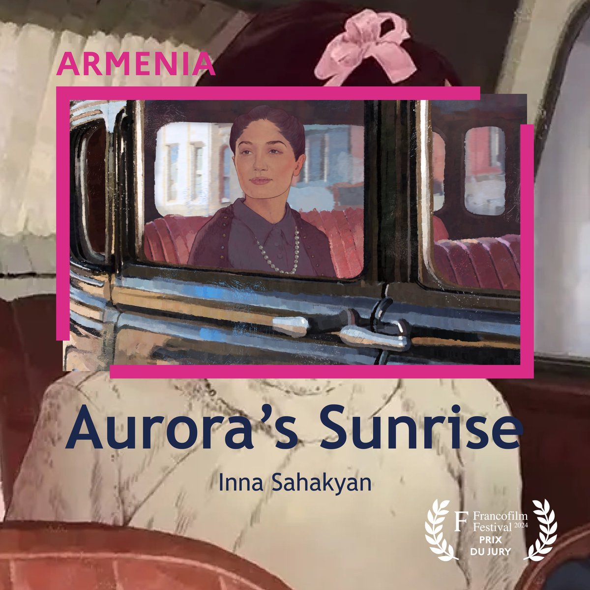 🎥Le documentaire d'animation 'Aurora, une étoile arménienne' a remporté le #prix du jury de la 14e édition du Festival #Francofilm. Ce film saisissant d’Inna Sahakyan retrace le destin d'Aurora Mardiganian, une survivante du génocide arménien.