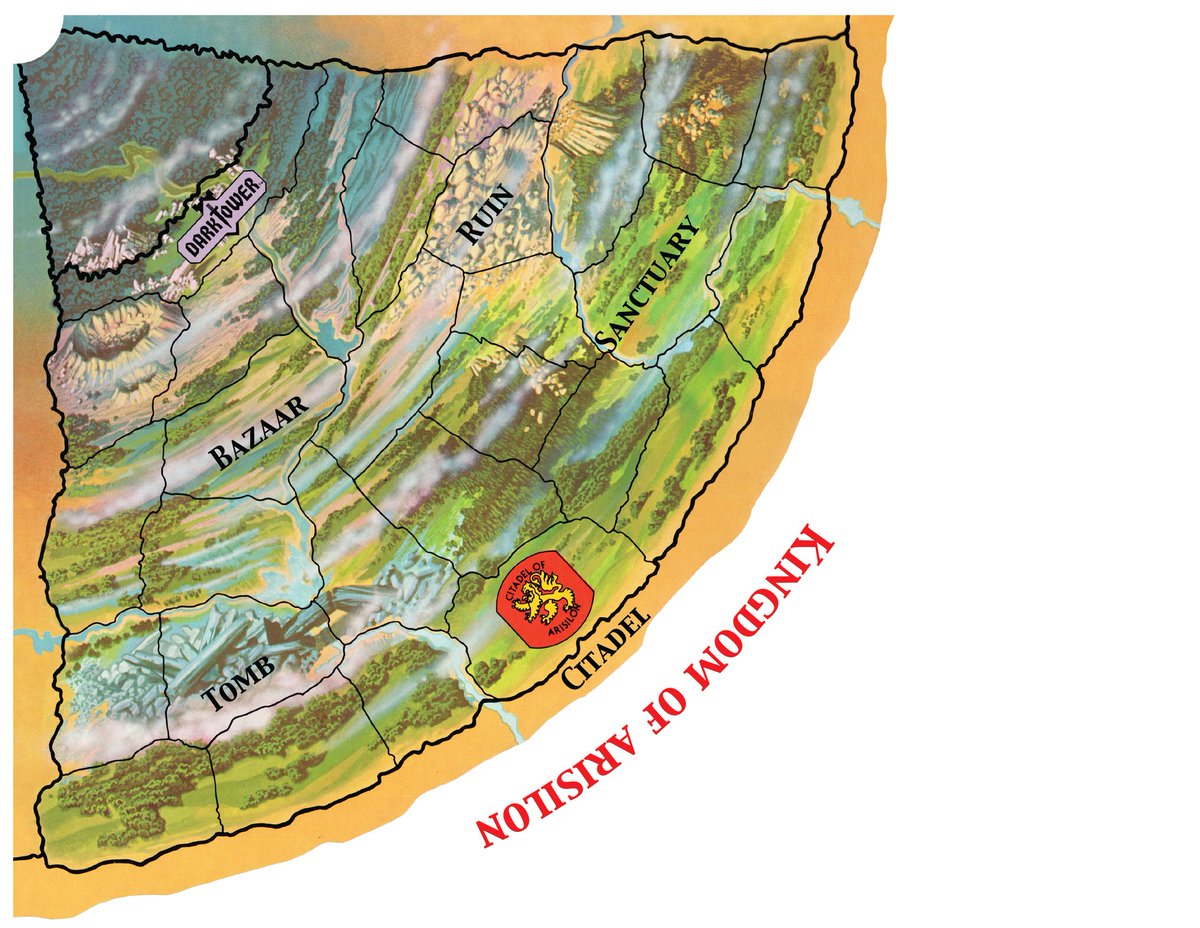 Who remembers the Dark Tower game? One of my favourites from years ago. Stumbled across the map. Not sure if it's from the original game or the newer kickstarter version

#darktower #fantasygame #fantasymap #boardgame