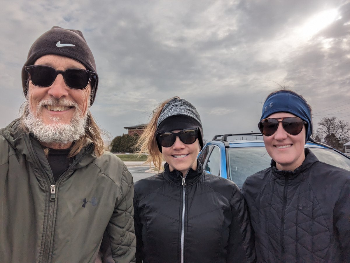 10 mile run with Rachel and Lona. We missed our turn once, but it was fun running with you both. Even with the cold wind that was blowing from 3 different directions.