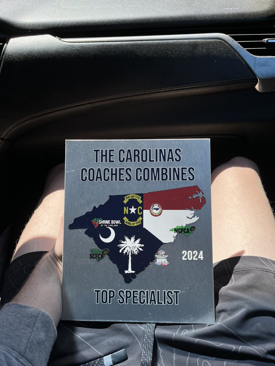 Had a wonderful time competing at West Florence today in the Carolina @CoachesCombines, Was fortunate enough to bring home top specialist! @CoachRivens76 @TweetsbyCoachP @ACA_Football @SCFCA1 @HKA_Tanalski