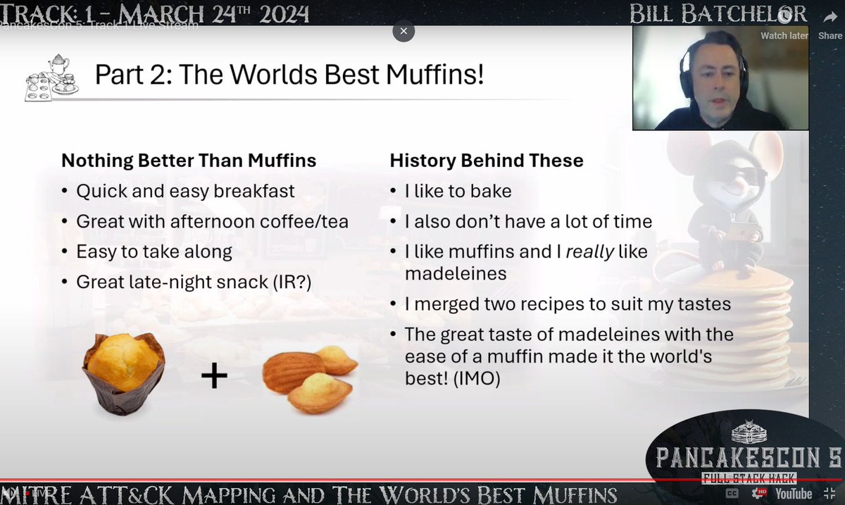 advanced persistent imposter (@anguasec) on Twitter photo Learning how to defend with MITRE ATT&CK and make muffins. What better combination is there? <a href="/PancakesCon/">PancakesCon (Virtual Hacking Conference)</a> Learning how to defend with MITRE ATT&CK and make muffins. What better combination is there? <a href="/PancakesCon/">PancakesCon (Virtual Hacking Conference)</a>