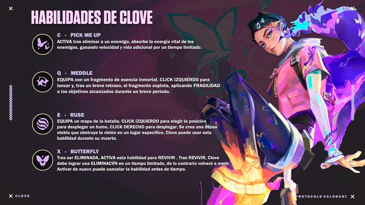 Habilidades de Clove 🦋 // #VALORANT