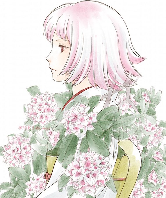 「expressionless pink hair」 illustration images(Latest)