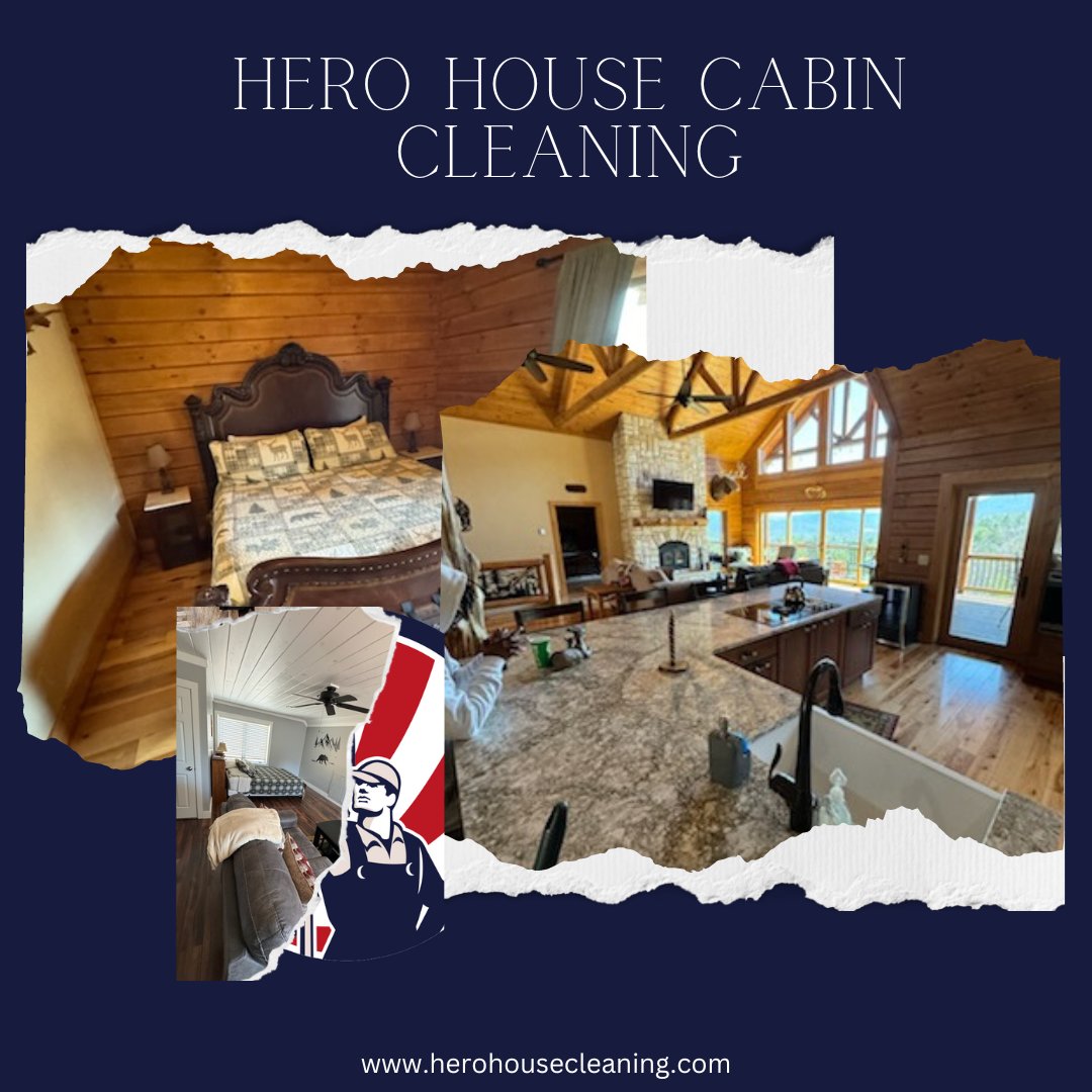 Take a look at one of our thorough cabin cleaning projects. #CabinCleaning