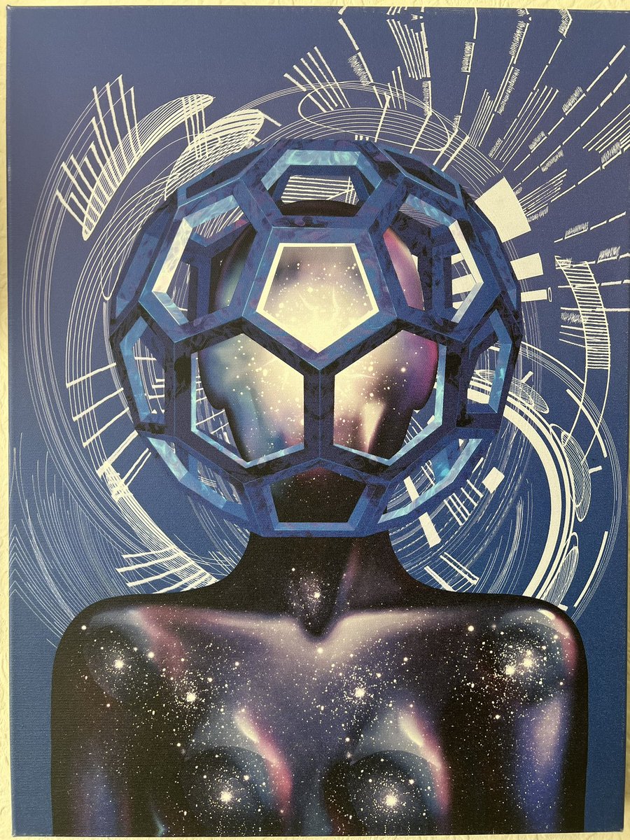 @cardano_whale @Proxies_NFT I have this Wisdom archetype on the wall, really proud of this piece from our artists! Printed and sent over by @NFTouchable btw ❤️