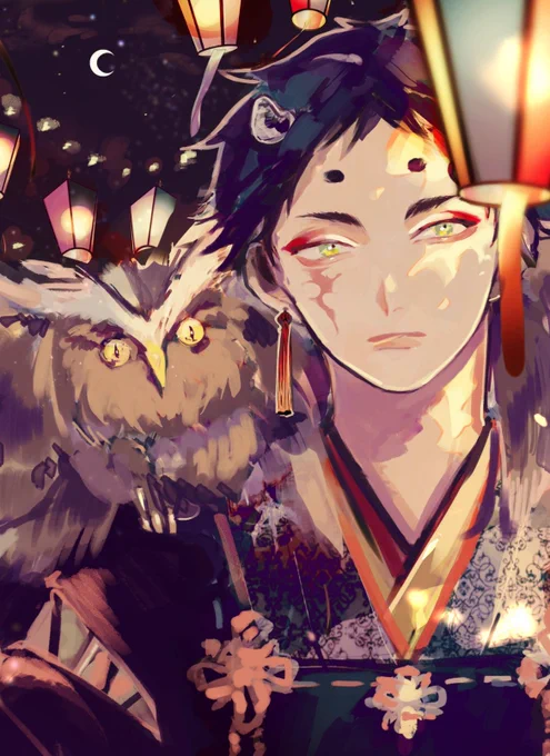 顔かわいく描けたので見てほし 目が猛禽類です 