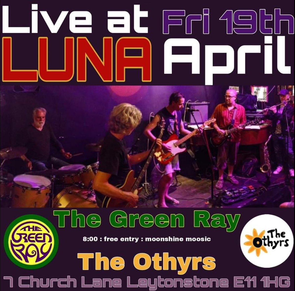 Next gig for The Othyrs Friday 19th April