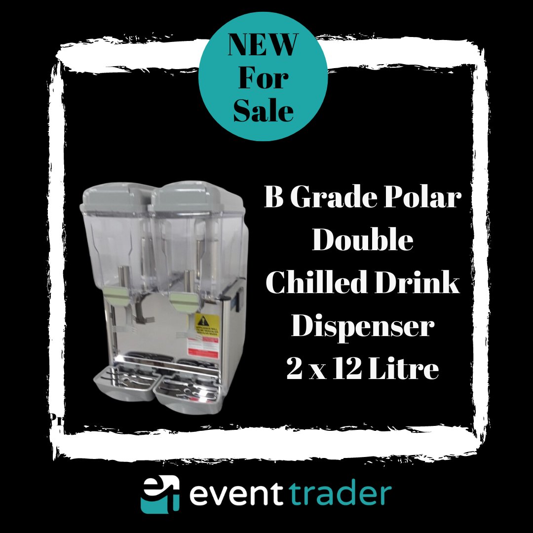 The Polar G-Series twin tank chilled drinks dispenser.
Perfect for use in cafés, tourist attractions &amp; convenience stores, with up to 12L capacity in each tank.
New without Box - Ex Display
bit.ly/3PC460R

#Events
#EventTrader 
#Equipment
#EventProfsUK
#EventIndustry