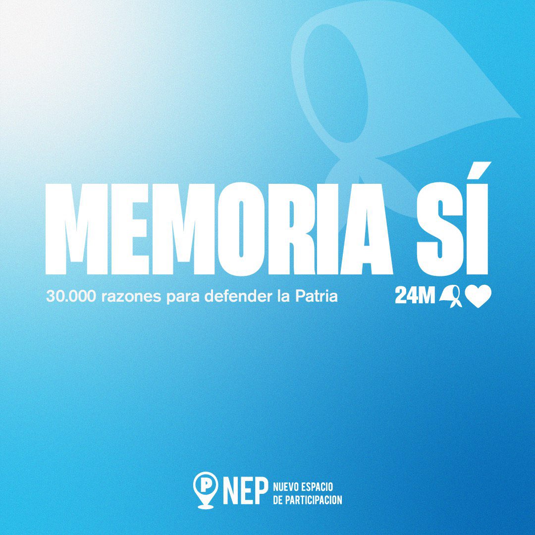 Hoy y siempre. #MemoriaSí 🤍

» Vamos a la Plaza