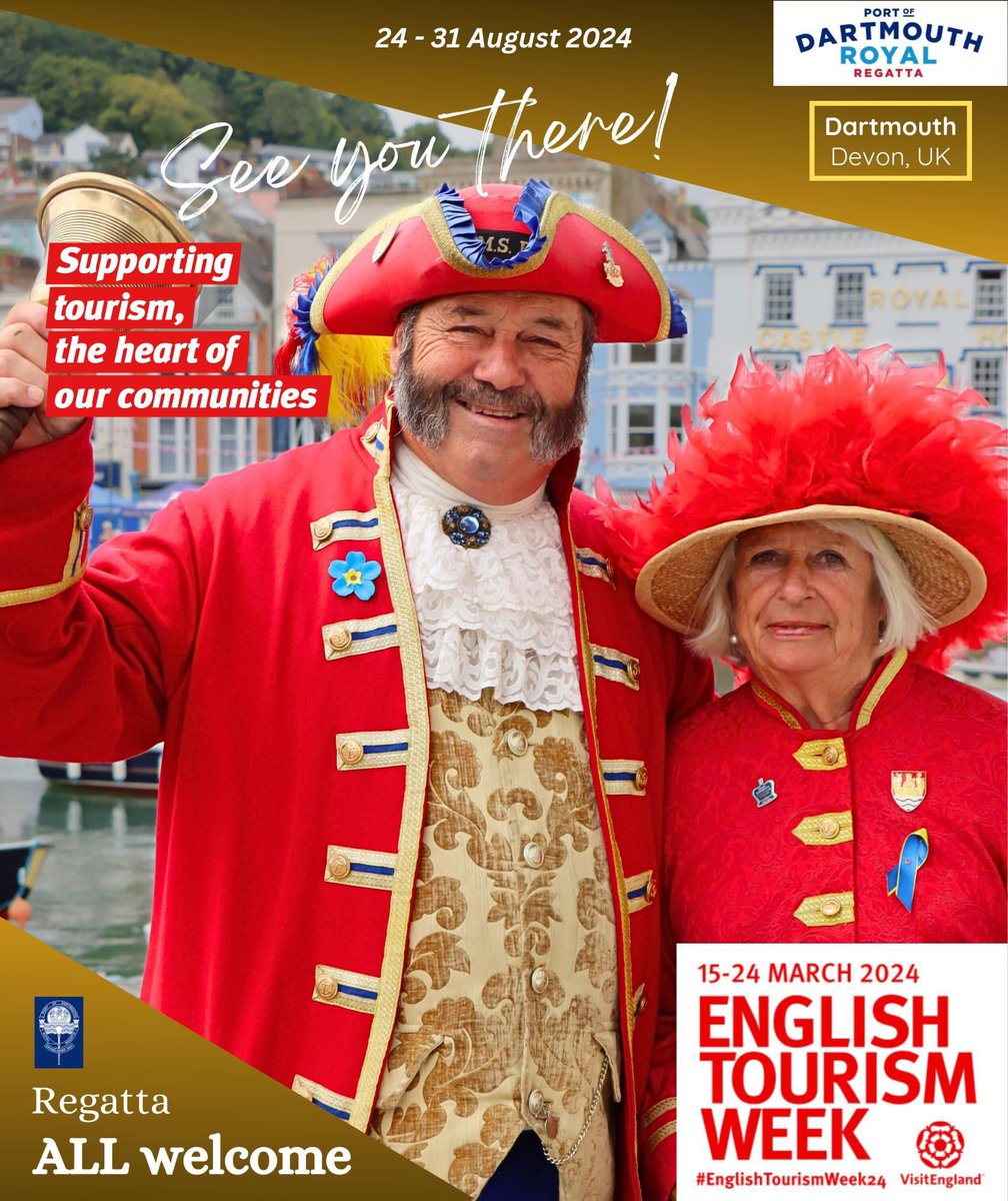 The 179th Port of Dartmouth Royal Regatta has something for everyone. Enjoy sailing, rowing, live music, food & drink, kids’ entertainment, fireworks, shopping, activities, displays, competitions, ceremonies steeped in tradition and MORE! See you there! #EnglishTourismWeek24