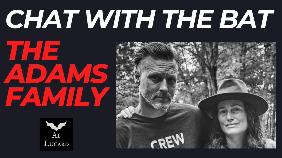 Chat With The Bat is back with special guests The Adams Family! Link: youtu.be/OuLl-Noz1hg John Adams & Toby Poser are one half of an amazingly talented family of filmmakers, musicians, and artists. The show starts at 2pm Eastern / 7pm UK time @adams_films #adamsfamily