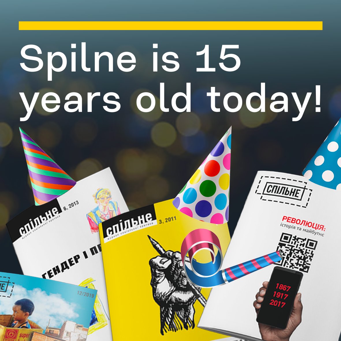 Today is our anniversary🥳 We'd like to congratulate ourselves and the circle of friends we've gathered around the journal for 15 years. If you want to learn more about the Spilne, read the latest interview with the editors: commons.com.ua/en/intervyu-z-….