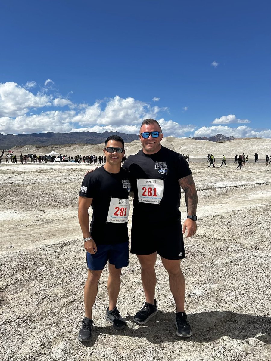 Kudos Josh and Kyle! Former Broncho wrestlers, UCO alums, and current Edmond Police officers Josh Lindsey and Kyle Factor recently completed the Baker2Vegas, a 120-mile relay race.

<a href="/UCOBronchos/">UCO Bronchos</a> 🤝🏼 <a href="/EdmondPD/">Edmond Police Dept</a>