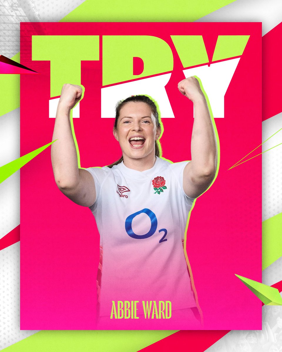 RedRosesRugby's tweet photo. 36’ | SHE'S BACK 🙌

@AbbieWard93 dives over to score on her international return 🌹

Conversion is missed by Zoe Harrison.

ITA 0-10 ENG

#RedRoses | #ITAvENG | #GuinnessW6N https://t.co/3Wrb1ukOo5