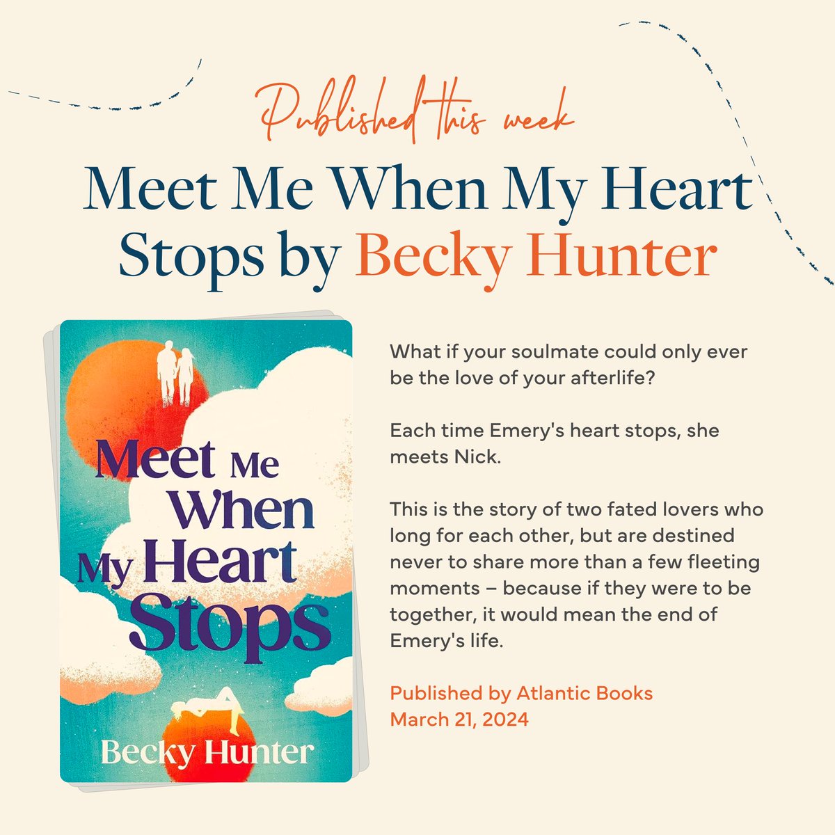 Congratulations to our wonderful writer Becky Hunter whose second novel was published by @CorvusBooks this week! Meet Me When My Heart Stops has been described as an 'utter joy' by Prima and 'swoonsome' by Good Housekeeping. Happy publication week, @Bookish_Becky! #MeetMe