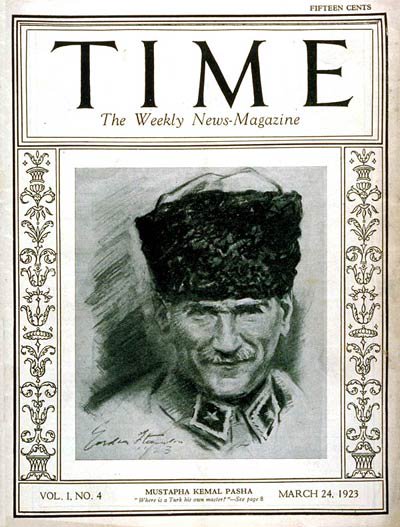 #TarihteBugün Gazi Mustafa Kemal Paşa, Time'ın kapağında ilk kez yer aldı. 24 Mart 1923