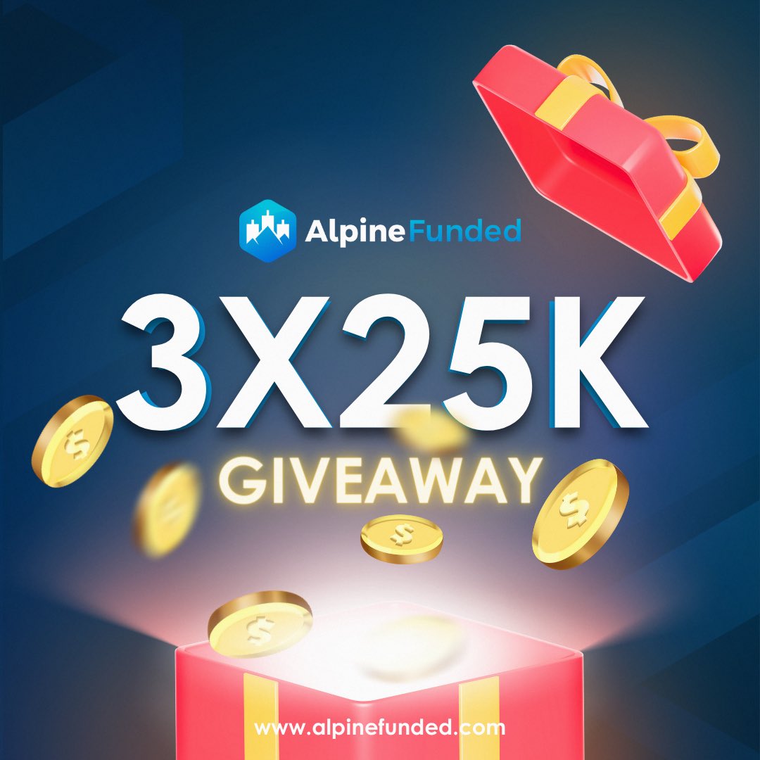 Enter my 3×25K Giveaway in anticipation of the official launch of Alpine Funded in April 💰 Simply follow the steps below to enter. ✅ Follow @traderderaa and @alpinefunded across at least 3 social media (Instagram, tiktok, Twitter, YouTube) ✅ Follow @Techriztm @CommyofPhc