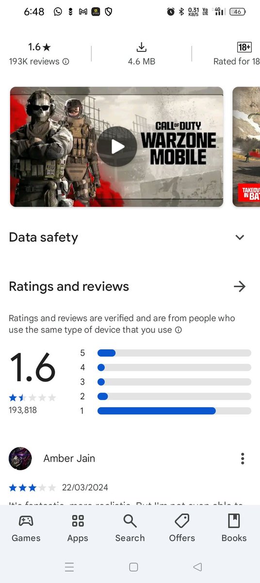 codm_leaks's tweet photo. @gamertales2 1.6 rating 🤡 https://t.co/Jw86eQwYqW