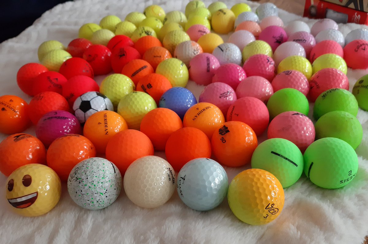Whenever I find coloured or unusual golf balls on my travels I bring them back for my daughter who keeps them in a 'special' bag in her room. She now has quite a collection 🙂