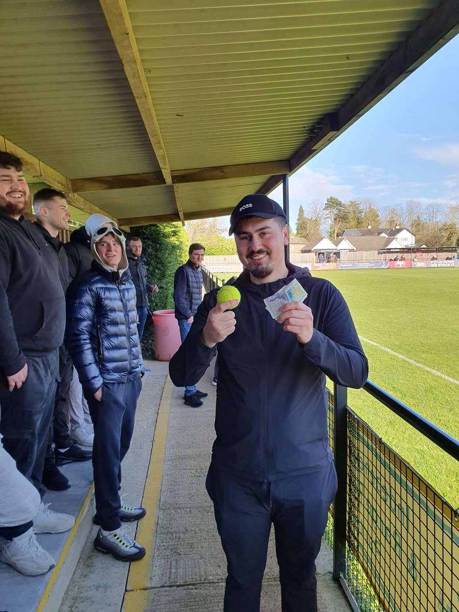 Congratulations to Bradley, who won yesterday's tennis balls game at half time and relieved a decent £49. Thanks to everyone who played it for the first time and of course the regulars.