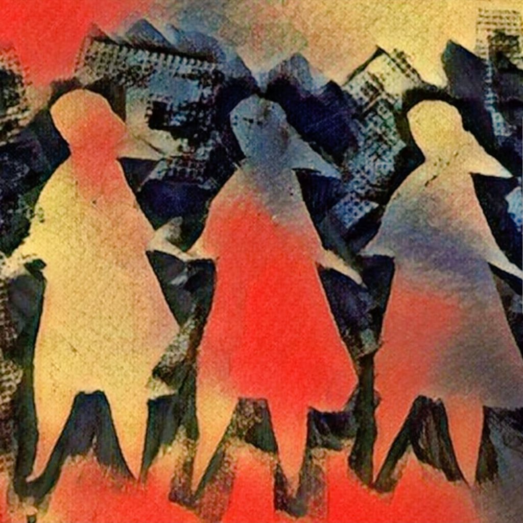 MalouVisual's tweet photo. En el infierno. Arte digital ... 
Trabajo de grabado con stencil 
25 x 35. Año 2023 
#NuncaMas... https://t.co/Fdr93C2AWh