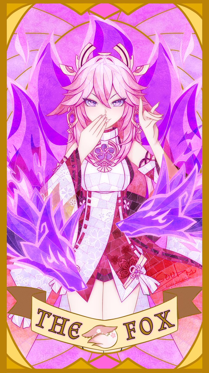 Kinda_bad_art's tweet photo. THE FOX 🦊 [YAE MIKO]
.
.
.
.
.
.
FINALLY ITS DONE (⁠´⁠；⁠ω⁠；⁠｀⁠)
#yaemiko #GenshinImpact #fanart #ibisPaintX #stainedglassstyle #StainedGlassSunday https://t.co/Q5XyBKIvdL