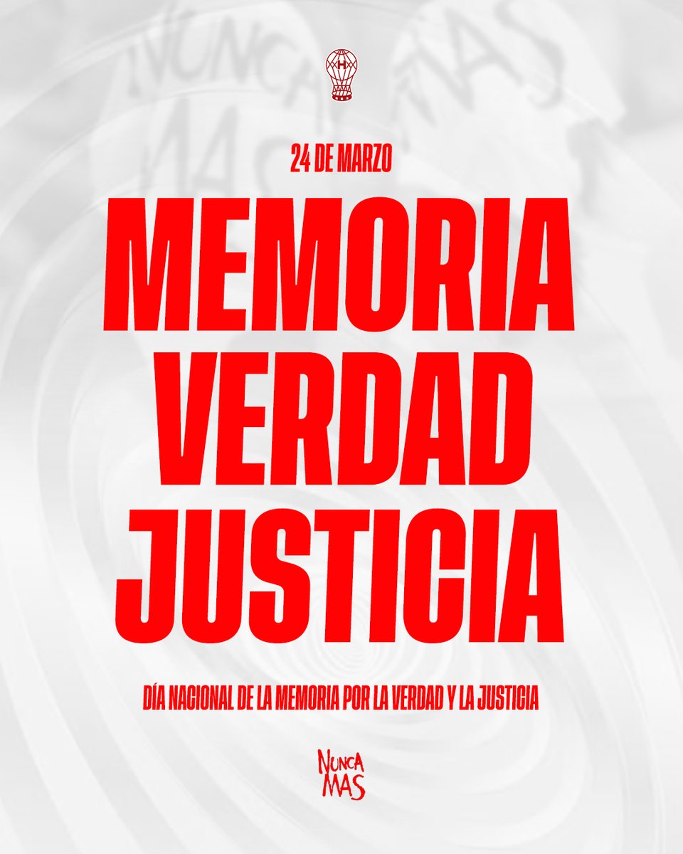 CAHuracan's tweet photo. Memoria, Verdad y Justicia 🇦🇷

#NuncaMás https://t.co/IGGx3dMtKI