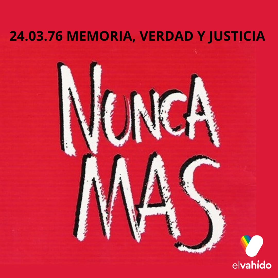 NUNCA MÁS.
MEMORIA VERDAD Y JUSTICIA.

#24Marzo
#MemoriaVerdadYJusticia
#Son30Mil
#NuncaMas