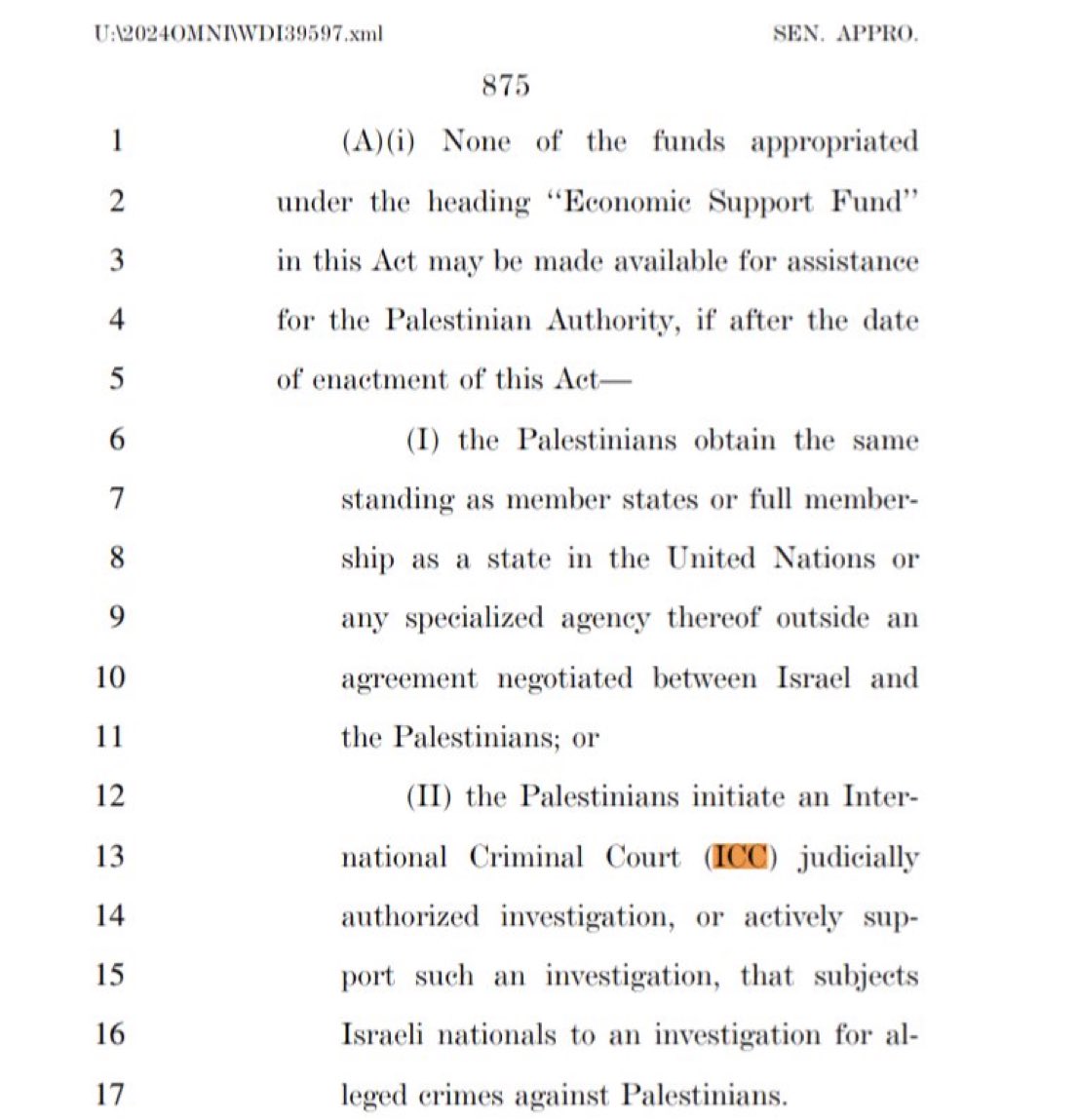 tiberiusfiles's tweet image. Holy fuck.

In the recently passed US bill defunding UNRWA until 2025, if, when funding resumes, the Palestinian Authority initiates or supports any investigation by the ICC into a war crime committed by an Israeli national, they lose US funding.

The US is a terror state.