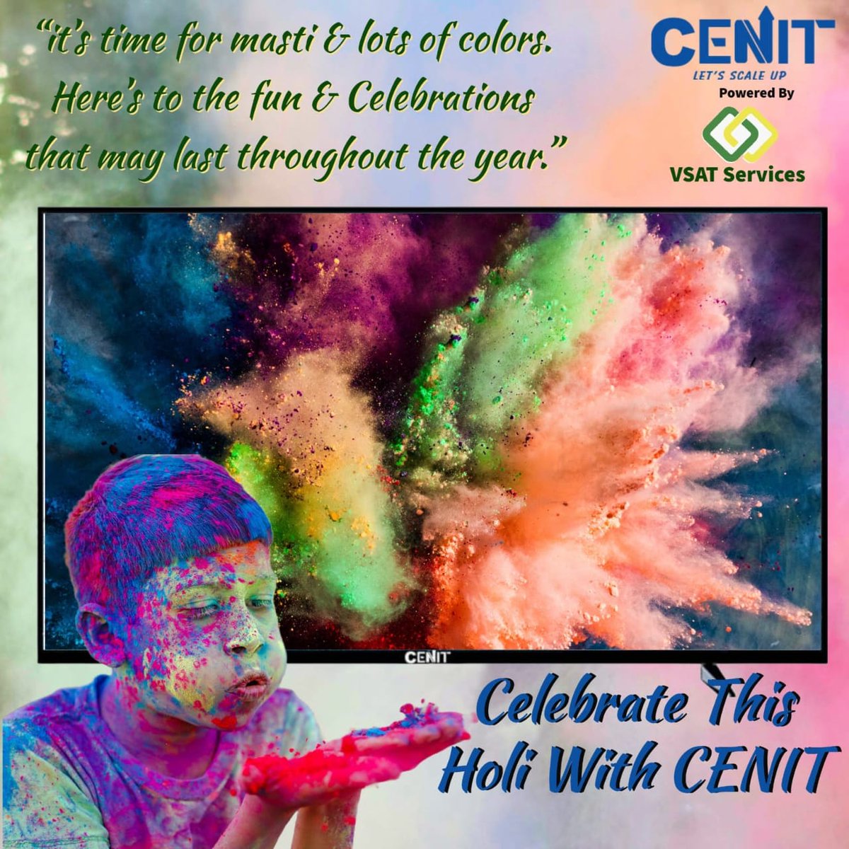 Happy Holi !!

#cenitmarketing #cenitelectronics  #cenitglobex #cenit #letsscaleup #AC #SplitAC #InverterAC  #itsyourproduct #Led #LedTV #leddisplay #besttv #family #familytime #familylove #accessories #accessoriesoftheday #accessorieslovers #neckband #NeckbandEarphones