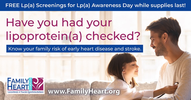Do you know your Lp(a) level? In honor of Lp(a) Awareness Day on March 24, we are offering Lp(a) and LDL tests while supplies last! Get yours now: