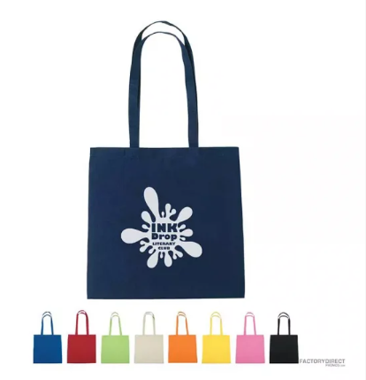 Your branding message will boldly stand out against the bright colors of these cotton tote bags. Factory Direct Promos, our daughter brand, can answer your questions or get you a quote!
#GoReusableNow #ReusableBag #GreenMarketing #RecycledMaterial

factorydirectpromos.com/product/promot…
